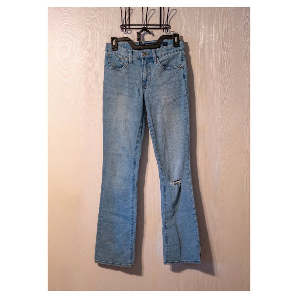 Lucky Brand Women’s 4/27 Bootcut Jeans – Light Wash Distressed Knee